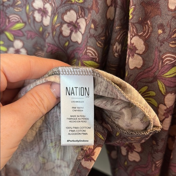 Nation LTD Floral Long Sleeve Women's Top - Picture 5 of 5